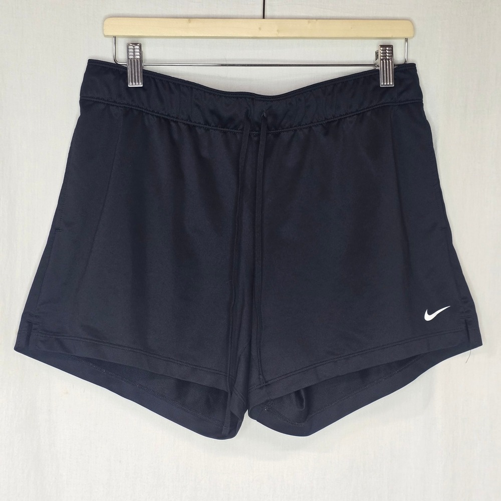 Nike Dri-FIT Training Shorts Women Medium Black Polyester Athletic Gym Workout